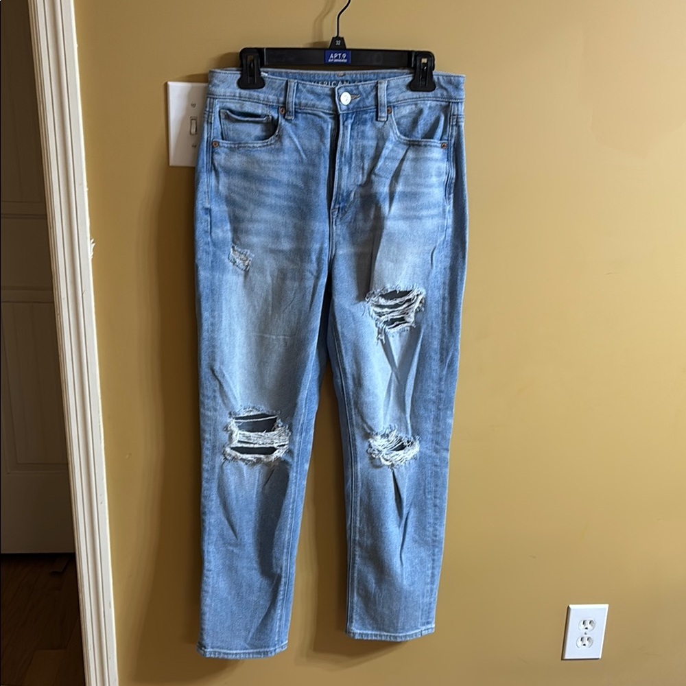 American Eagle Outfitters Light Blue Straight Leg Jeans